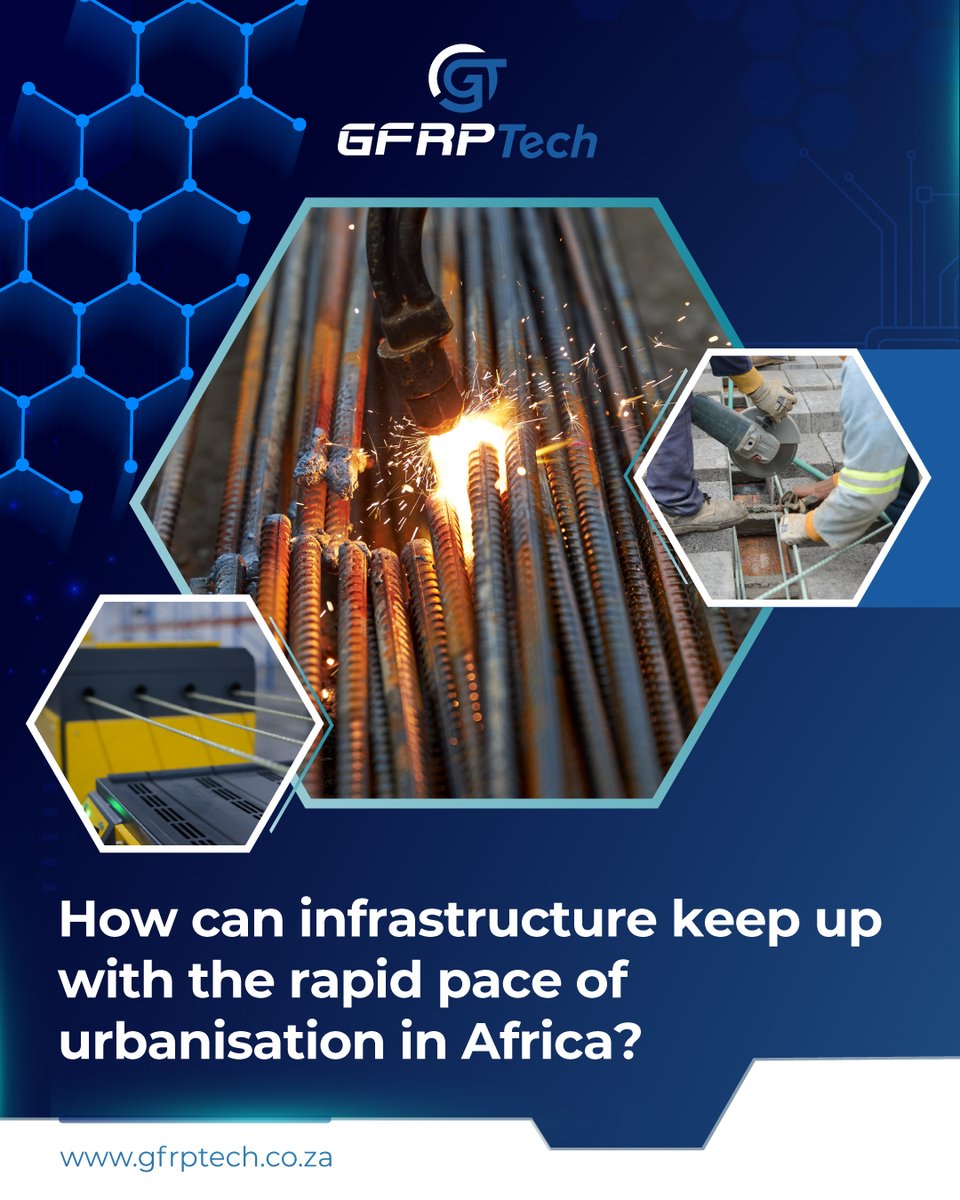 Gfrp_Tech's tweet photo. How can infrastructure keep up with the rapid pace of urbanisation in Africa?

From housing developments to transport systems, speed matters. EnviraBar doesn’t require on-site welding or special cutting tools and can be installed quickly with less equipment. This enables contractors to work faster without compromising on structural integrity - a critical advantage for cities under pressure to expand rapidly and safely.

Get in touch with our team: support@gfrptech.co.za

#EnviraBar
#Rebar
#Africa
#Reinforcement
#Construction