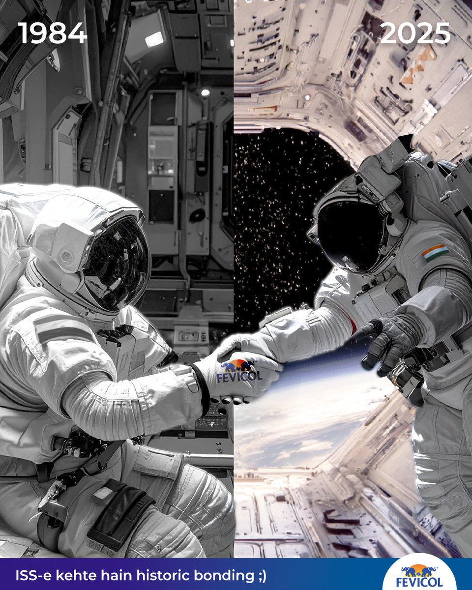 Saalon baad ye Shubh din aaya hai, pakde rehenge 🙌🏻

#RakeshSharma #ShubhanshuShukla #FevicolKaJod #MazbootJod