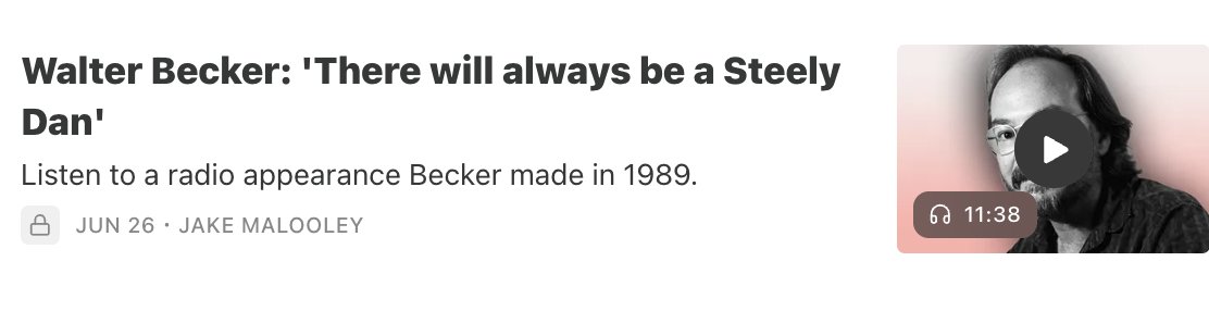 Expanding Dan: the Steely Dan newsletter tweet media