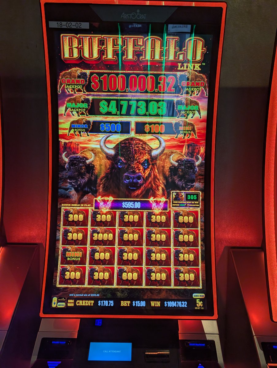 🎰JACKPOT ALERT 🎰💥Congratulations to this player for hitting a jackpot of $109,476.32 on a bet of $15 on Buffalo Link! If you need help spending the money, we can hot girl summer on a boat 😘 #moreinparadise #jackpot #slots #seminolecasinoimmokalee #buffalolink