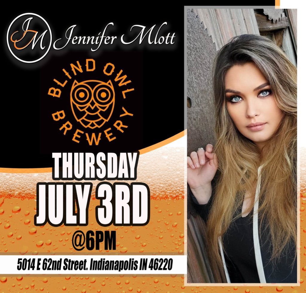 JenniferMlott's tweet image. It’s time to get ready for the Fourth of July weekend! 🇺🇸 I’ve got TWO epic shows this weekend! Here’s where you can find me! 😉
Thursday - Blind Owl Brewery 6PM!
Saturday- Spencer Farm Winery 6:30 PM!