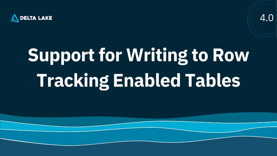 DeltaLakeOSS's tweet image. Announcing: Row Tracking Write Support in Delta Kernel Java 🚀
The latest release of Delta Kernel Java introduces support for writing to row tracking-enabled tables!
✅ Track individual rows: Accurately identify which rows have been inserted, updated, or deleted in your tables.…