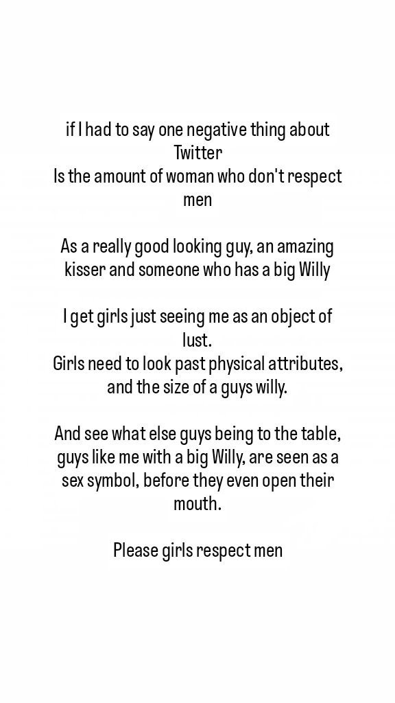 garethbarn67451's tweet photo. #respectmen
#respectw https://t.co/4J3WAUSeLE