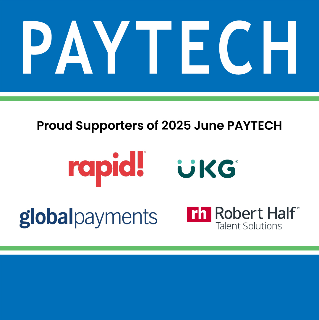 Thank you to our June PAYTECH supporters: @globalpayinc, @rapidpaycard, <a href="/roberthalf/">Robert Half</a>, and @ukginc. Your ongoing support enables us to provide valuable insights and resources to the #payroll community.
