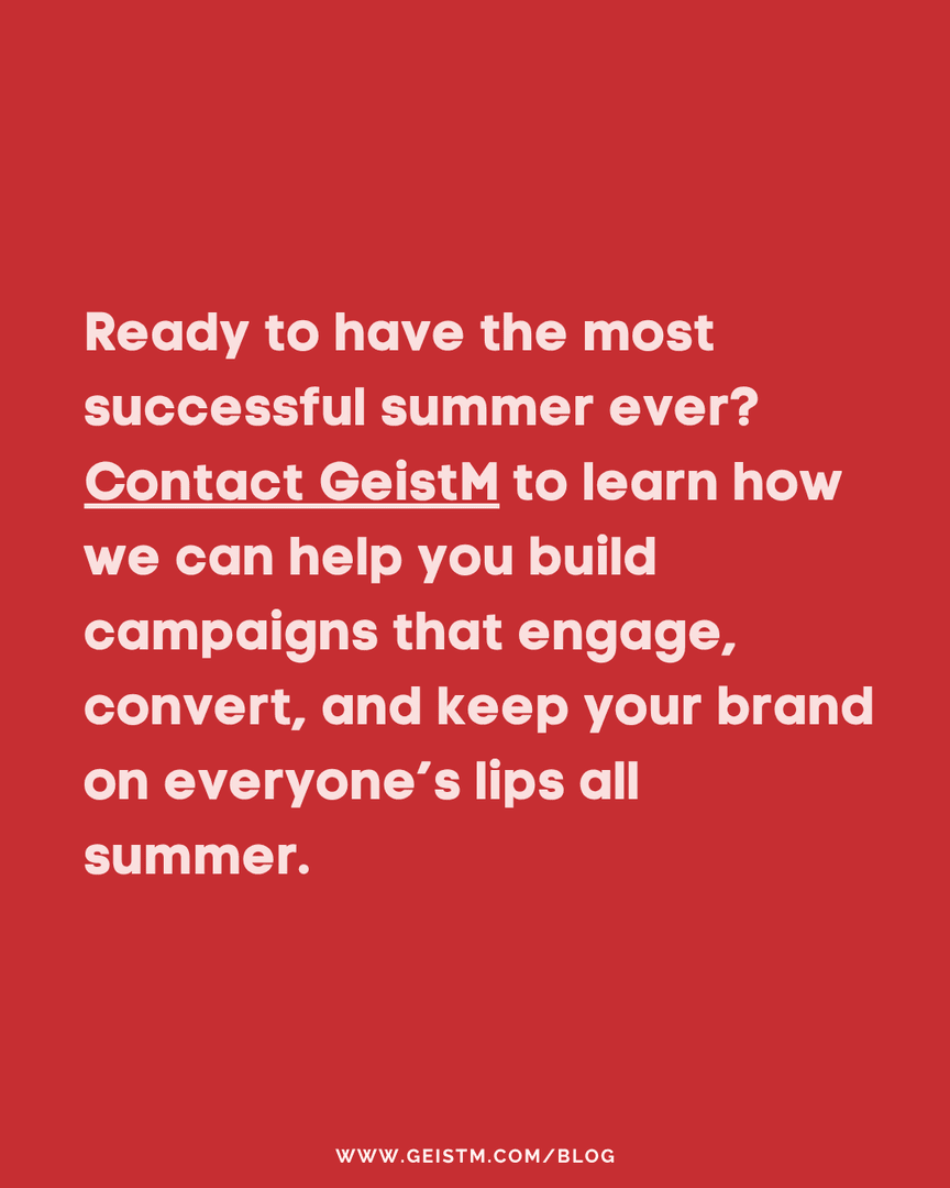 GeistM's tweet image. ☀️ Best #SummerMarketingTips for 2025 ☀️

Ready to turn the heat up on your brand this season? From personalized promos to short-form video gold, we’re breaking down the smartest ways to shine all summer long.

#SummerMarketing #2025Strategy #SummerShopping #PerformanceMarketing