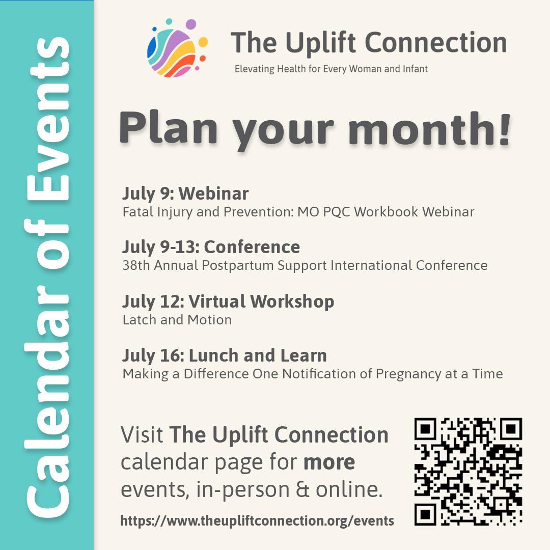 Visit The Uplift Connection Events Page to register for upcoming events.

theupliftconnection.org/events