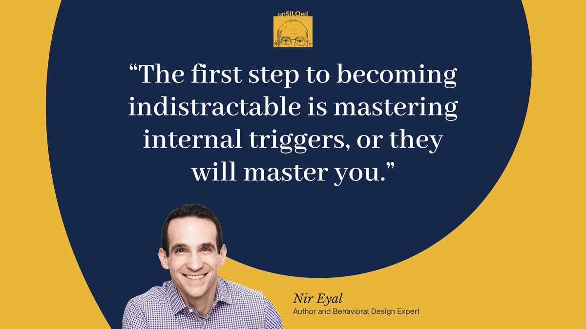 UnsiloedPodcast's tweet image. How do you become indistractable? Catch @nireyal in this episode as he shares how to master distraction at work and in life. | @BenBellaBooks