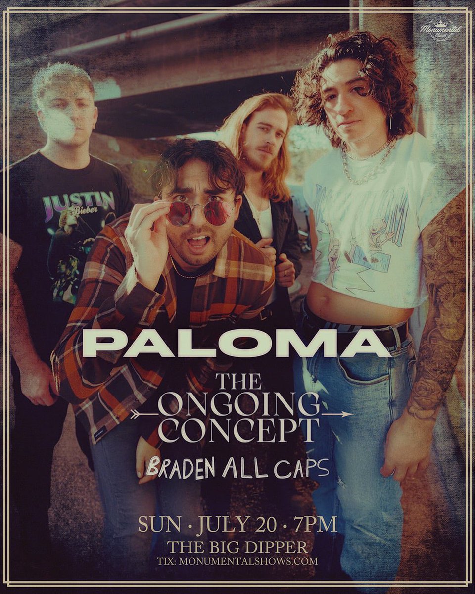 thebandpaloma's tweet photo. Weekend of shows coming up July 19th-20th! 🖤

🎟️ https://t.co/zAE4uP5vXe https://t.co/Vy97O7lADi