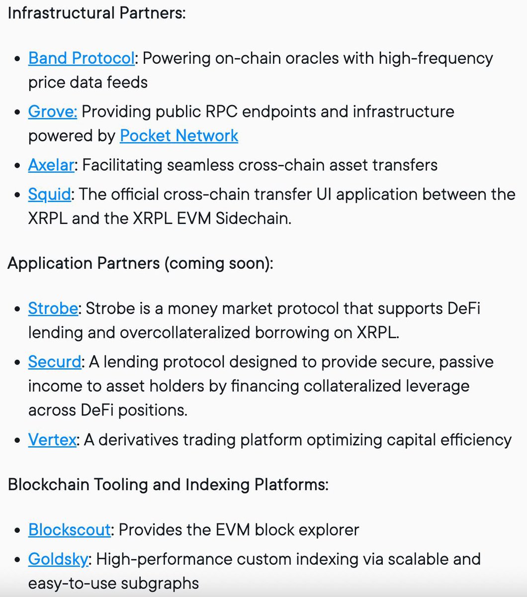 🔴LIVE NOW: we’re happy to be building on XRPL EVM Sidechain as application partner ! 

Alongside builders from <a href="/BandProtocol/">Band Protocol</a> <a href="/BuildWithGrove/">Grove 🌿</a> <a href="/axelar/">Axelar Network</a> <a href="/squidrouter/">squid</a> <a href="/StrobeFinance/">Strobe Finance</a> <a href="/vertex_protocol/">Vertex 🏔</a> <a href="/blockscout/">Blockscout 🔭</a> and <a href="/goldskyio/">Goldsky ☀️</a> 🏗️

More details 👇👇
