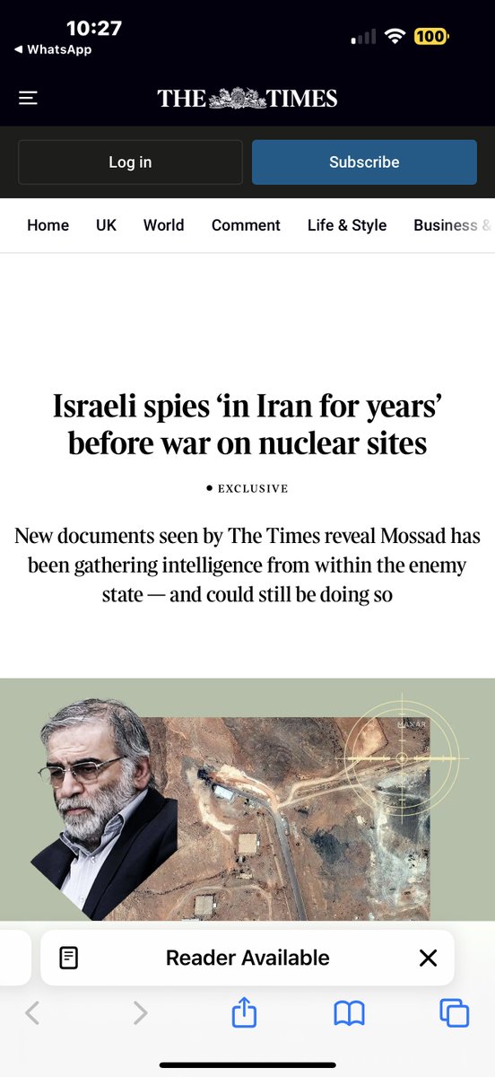Mark Dubowitz (@mdubowitz) on Twitter photo 🚨 Blockbuster reporting by <a href="/thetimes/">The Times and The Sunday Times</a>
Summary: Israel’s Covert War Against Iran’s Nuclear and Missile Program
Leaked intelligence documents obtained by The Times reveal the depth and scale of Israel’s infiltration of Iran’s nuclear and missile infrastructure — a decades-long 🚨 Blockbuster reporting by <a href="/thetimes/">The Times and The Sunday Times</a>
Summary: Israel’s Covert War Against Iran’s Nuclear and Missile Program
Leaked intelligence documents obtained by The Times reveal the depth and scale of Israel’s infiltration of Iran’s nuclear and missile infrastructure — a decades-long