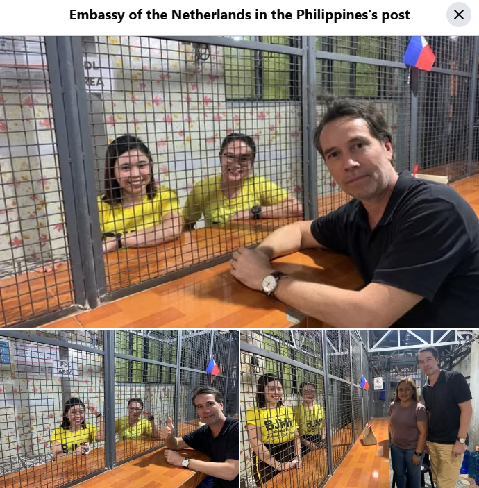 MediaFreedomC's tweet image. On 26 June, the Deputy Head of Mission of the Embassy of the Netherlands to the Philippines, Robert van der Hum, was able to visit detained journalist Frenchie Mae Cumpio.
Ms. Cumpio has been in pre-trial detention for more than 5 years.👇facebook.com/NLinPhilippine…