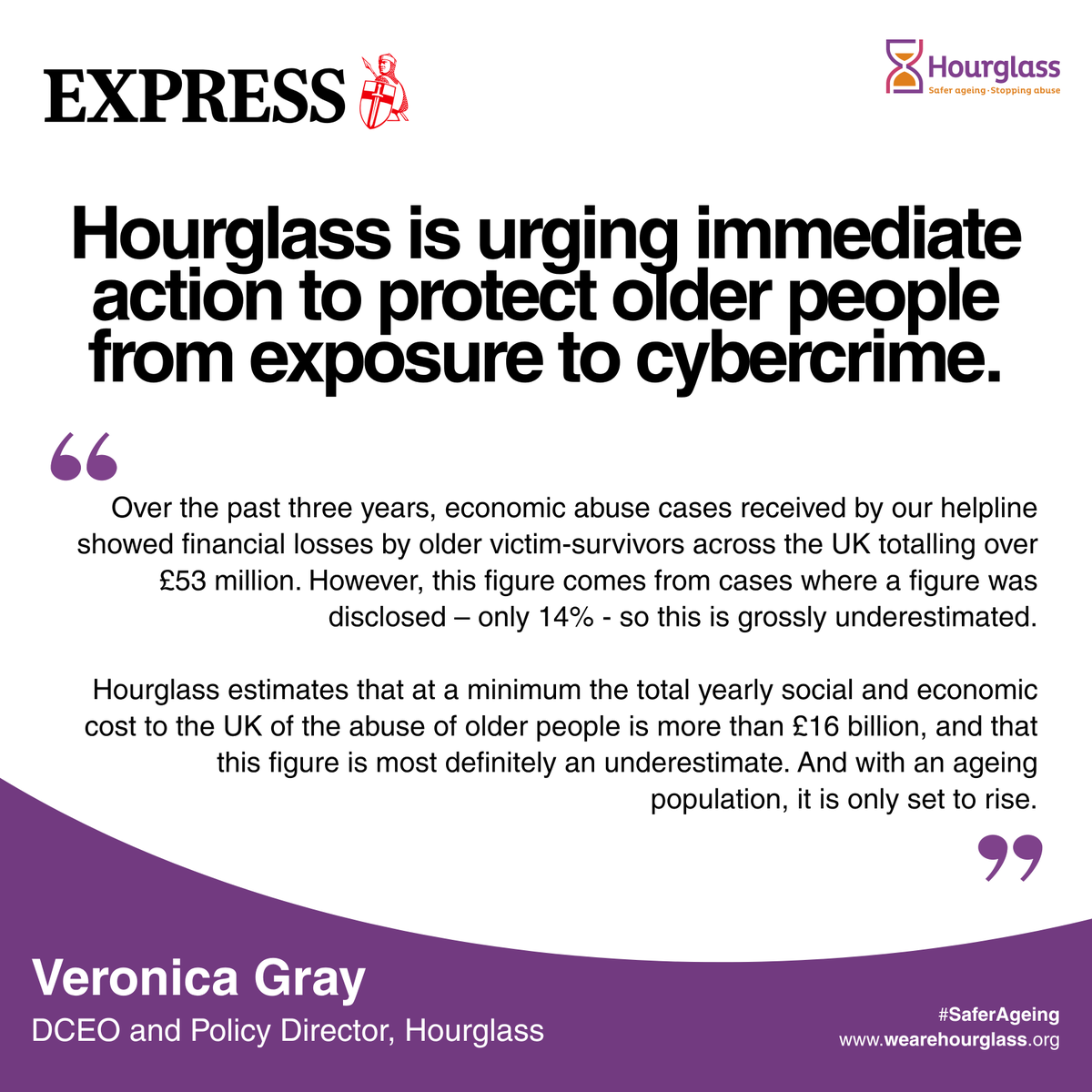 Hourglass (Safer Ageing) (@wearehourglass_) on Twitter photo This isnāt just a political blunder ā itās a safeguarding failure. Older people deserve protection, not exposure to cybercrime. Urgent action is needed to prevent further harm. Full story: express.co.uk/news/uk/207481ā¦
#saferageing #winterfuelscam #DailyExpress
<a href="/Daily_Express/">Daily Express</a> This isnāt just a political blunder ā itās a safeguarding failure. Older people deserve protection, not exposure to cybercrime. Urgent action is needed to prevent further harm. Full story: express.co.uk/news/uk/207481ā¦
#saferageing #winterfuelscam #DailyExpress
<a href="/Daily_Express/">Daily Express</a>