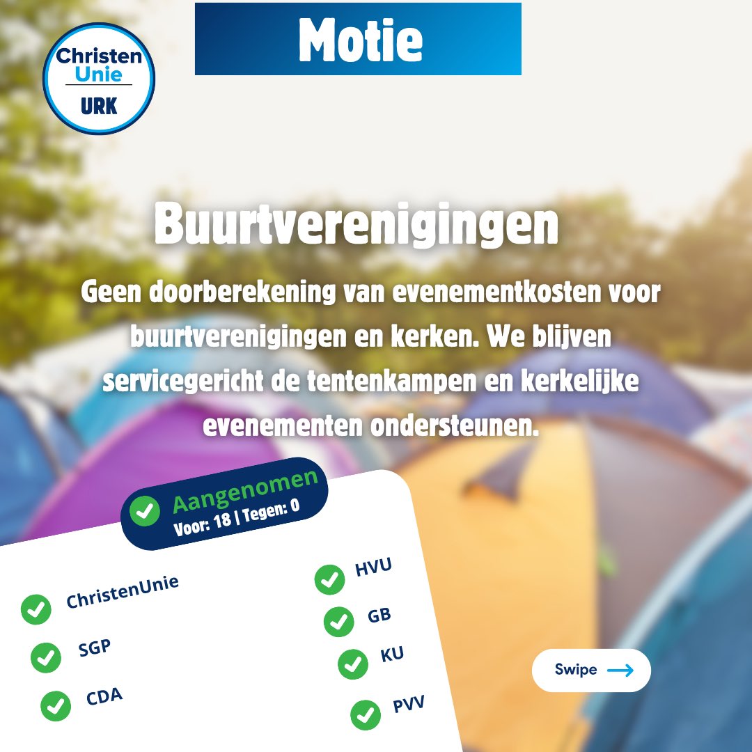 ✅ **Aangenomen!**
De gemeenteraad van Urk heeft ingestemd met onze motie voor het behoud van sterke #buurtverenigingen 💪🏘️

Buurtverenigingen zijn het kloppend hart van onze dorpsgemeenschap. Ze brengen mensen samen, zorgen voor verbondenheid en dragen onze tradities.