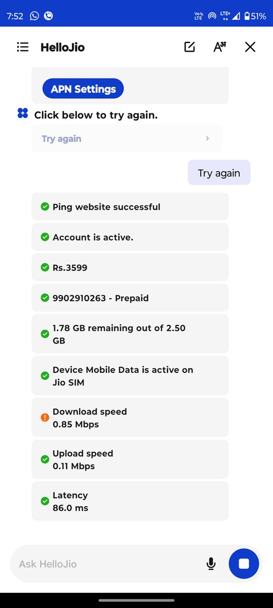 patilkrishna245's tweet photo. My Jio network is completely down in my area! 😡 I've complained multiple times with no resolution, and I'm literally just 200m from a Jio tower. This is unacceptable, @reliancejio @JioCare @TRAI #JioDown #PoorService https://t.co/NZWM1vPNCo