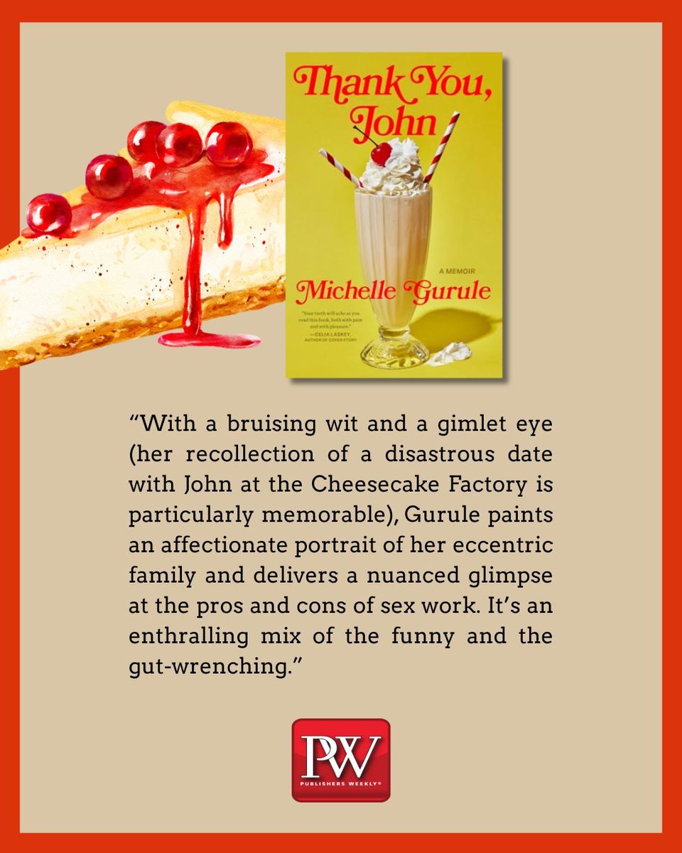 Pine State Publicity (@pinestatepub) on Twitter photo The @publisherswkly review of THANK YOU, JOHN from @michelle__gurule just dropped! <a href="/unnamedpress/">Unnamed Press</a>
publishersweekly.com/9781961884687 The @publisherswkly review of THANK YOU, JOHN from @michelle__gurule just dropped! <a href="/unnamedpress/">Unnamed Press</a>
publishersweekly.com/9781961884687
