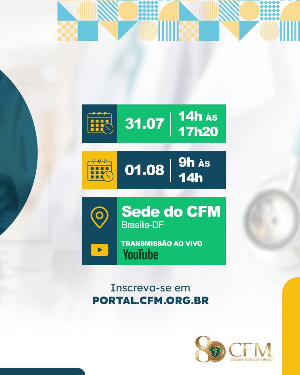 Você sabe como está sendo formado o médico que vai cuidar de você?

No Fórum CFM, especialistas vão debater os rumos do ensino médico no Brasil. Inscreva-se gratuitamente (presencial e on-line): portal.cfm.org.br

#FormaçãoMédica #EnsinoMédico #CFM