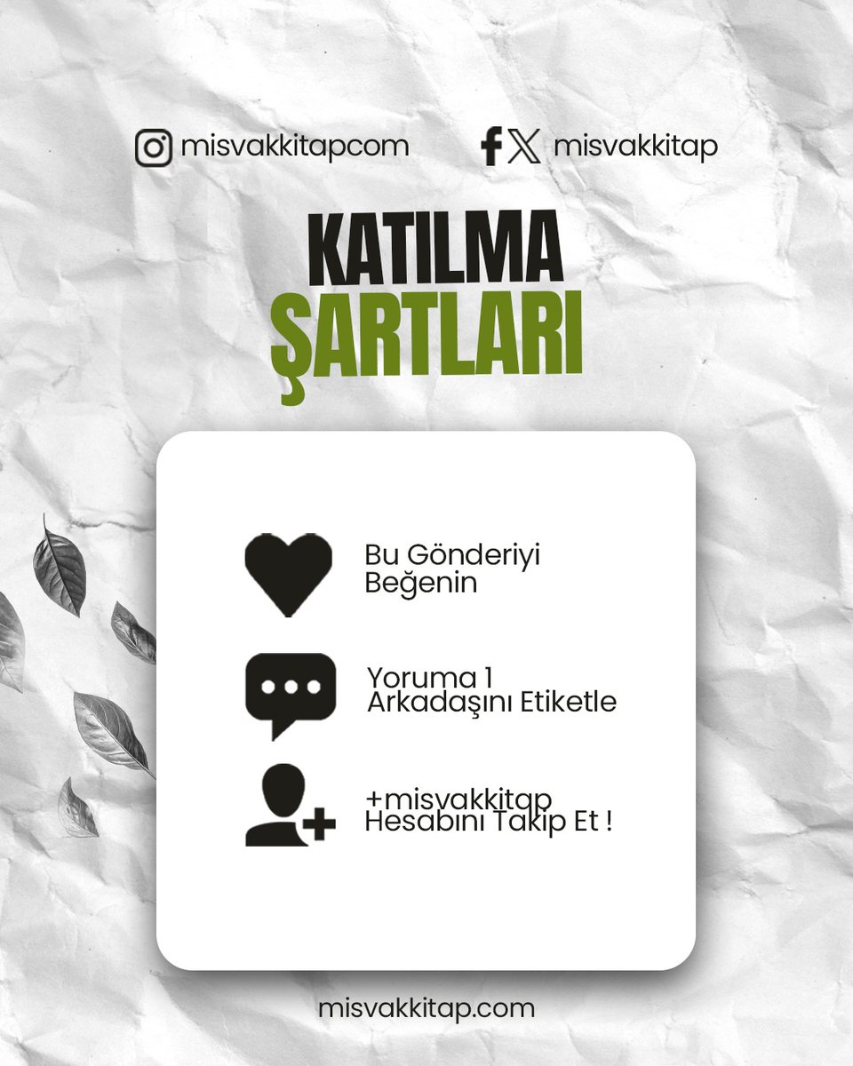 misvakkitap's tweet photo. ÇEKİLİŞ - HANEFİ İLMİHALİ

Eser Hindistanlı büyük alim Tahanevi Hz'lerinin kaleme aldığı her müslümana lazım pek çok konunun özet hâlinde sunulduğu bir eserdir.

Bu kıymetli eserimizi 2 kardeşimize hediye ediyoruz.

⭐️Katılım Şartları ;
⚠️Hesabımızı takip edin.
⚠️Bu paylaşımı beğenin,
⚠️RT'leyin ve 1 arkadaşınızı etiketleyin.