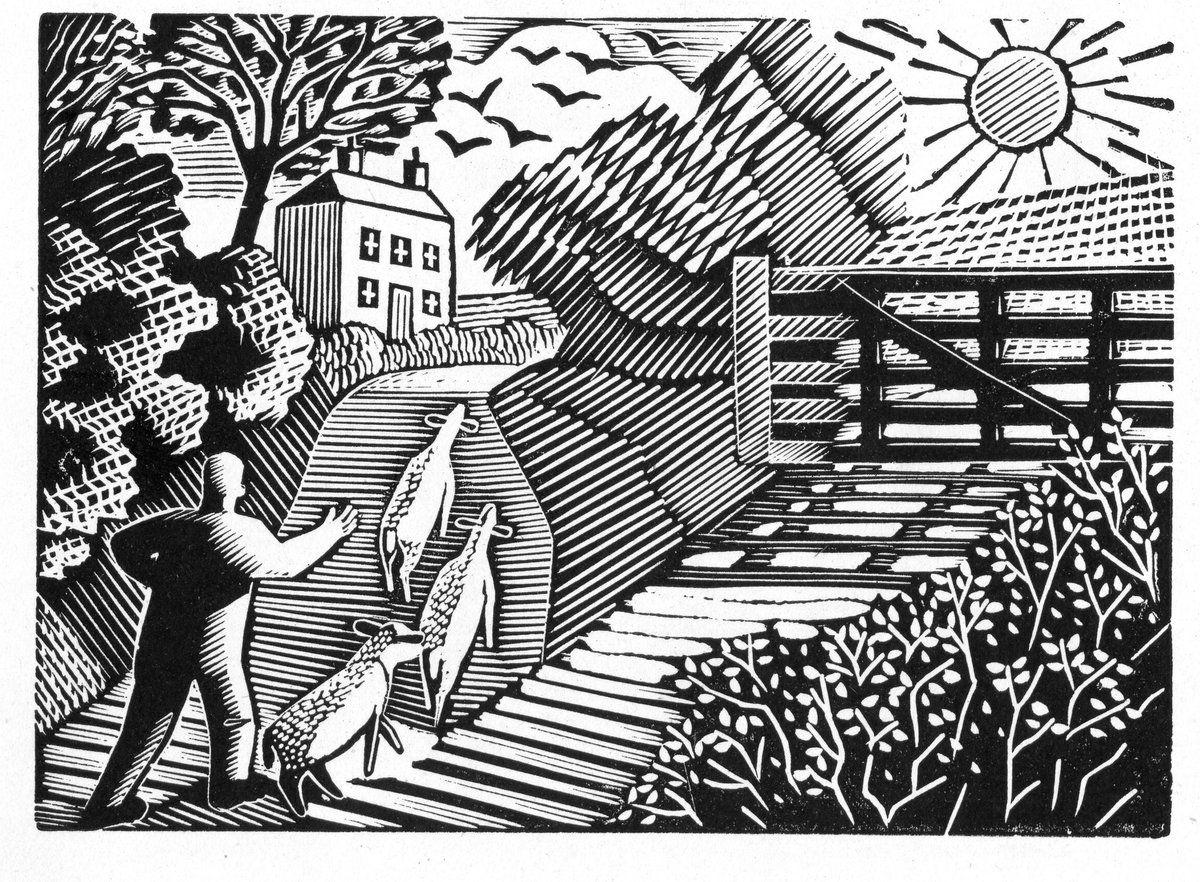 Ravilious1942's tweet image. There’s sunshine in Ravilious country at the moment so let’s have an appropriate Eric Ravilious wood-engraving from the 1930s.