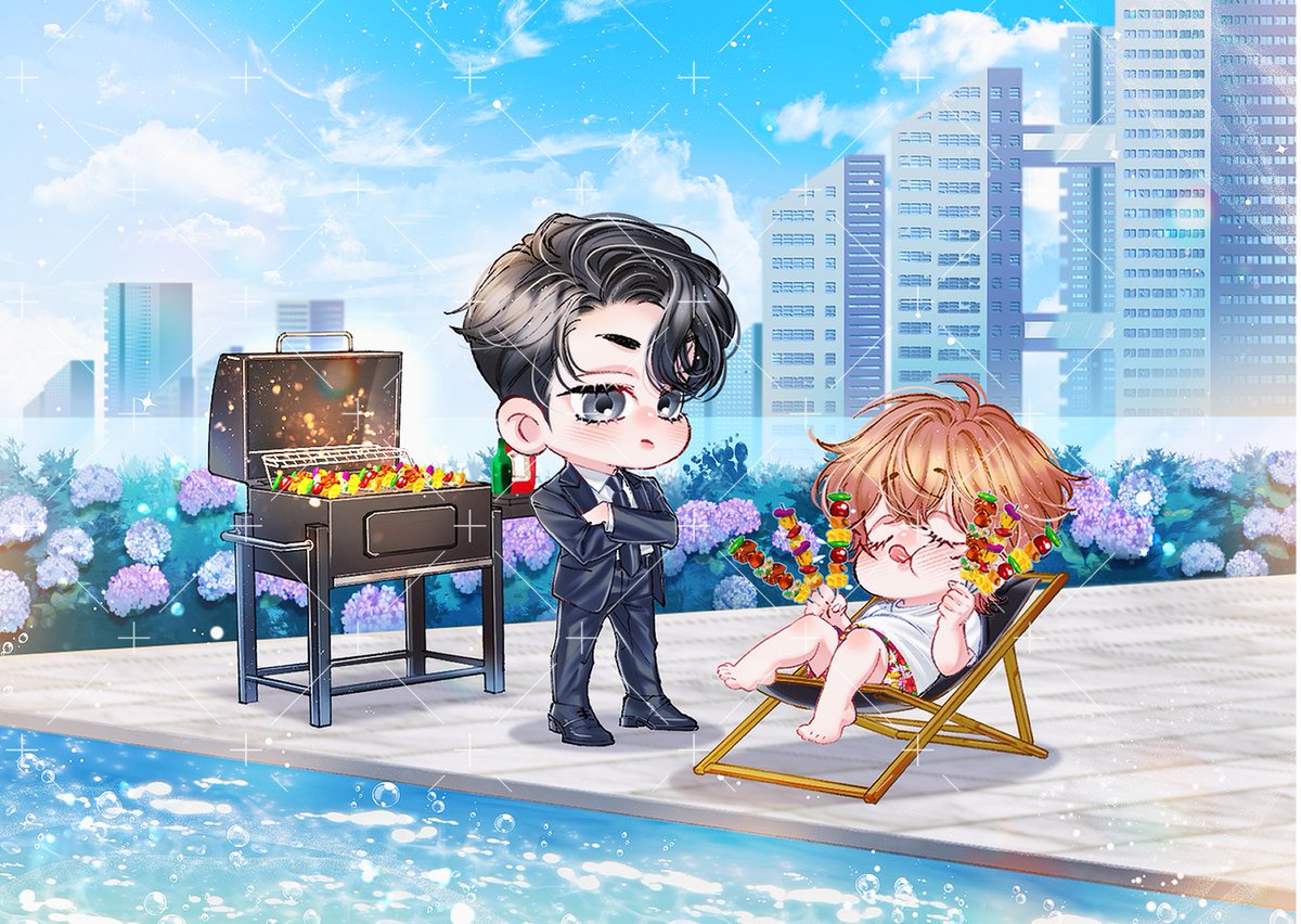 JR_LULUs's tweet photo. Commission chibi ✨

📕นิยายแปลเรื่อง : #อยู่โลกนี้วันหนึ่งเพื่อรักคุณมากขึ้นอีกหนึ่งวัน 1-2 
❤️สนพ : Mee-D publishing.

ขอบพระคุณที่ให้ทางยูได้วาดงานให้ทางสนพ.ด้วยนะคะ รอบนี้จัดสีกับฉากฟรุ้งฟริ้งมาก💜 https://t.co/Qm3NfWEz1B