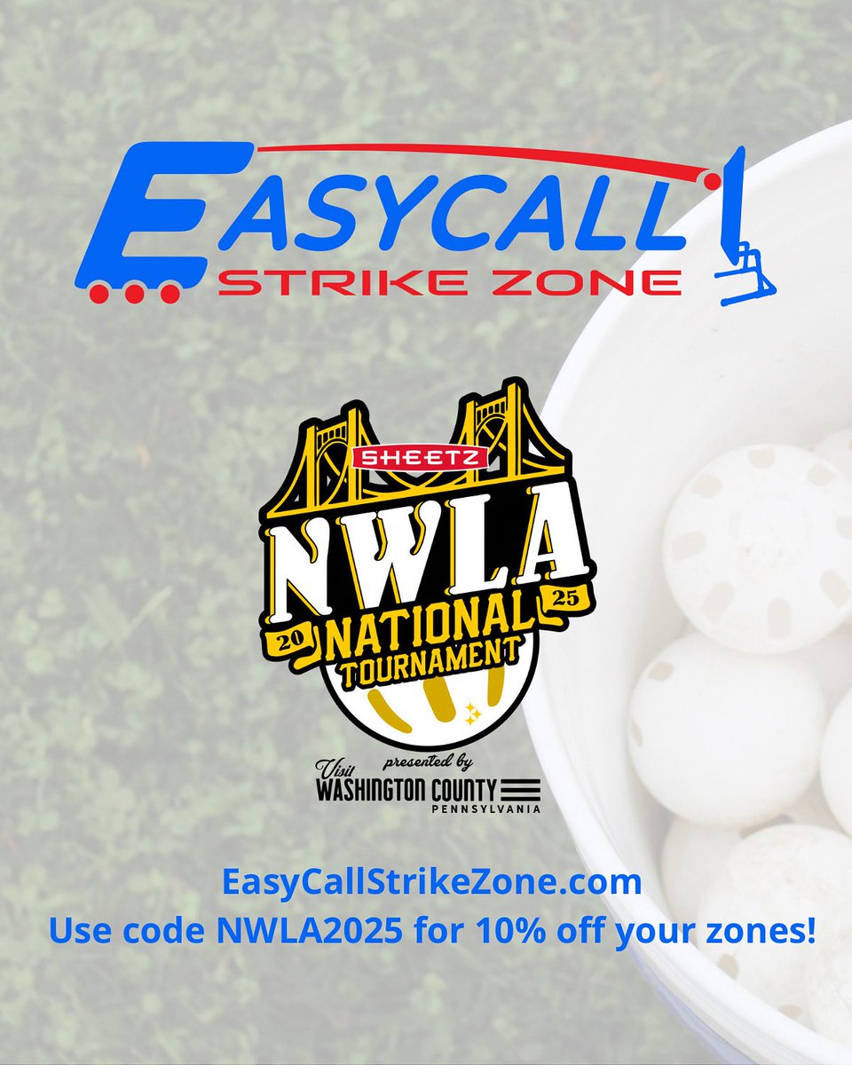 NWLATournament's tweet photo. 🔥 Official Strike Zone of the NWLA Tournament! 🔥
We’ve partnered with EasyCall Strike Zone — their signature zones will be used on every field through 2027!

🛒 Use code NWLA2025 at https://t.co/JDKP9ZUAJW for 10% off your own zone! https://t.co/3lyrp8eb6D