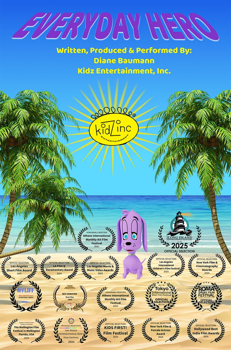 It is with great pleasure to announce that my Everyday Hero Musical Animation has been nominated for Best Animation and Best Music Video in the Long Island International Film Expo.  The LIIFE takes place July 9 - 13th.  My animation will be airing on Saturday, July 12, at 1:45.
