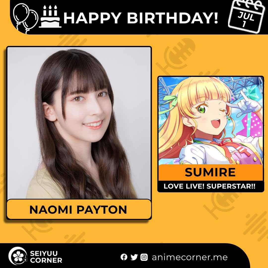 seiyuucorner's tweet photo. Happy 22nd birthday to Naomi Payton! 🎉

 Join us in wishing Paychan all the best @_Naomi_Payton_ 

#NaomiPayton #ペイトン尚未 https://t.co/wnQfBSXJ3L