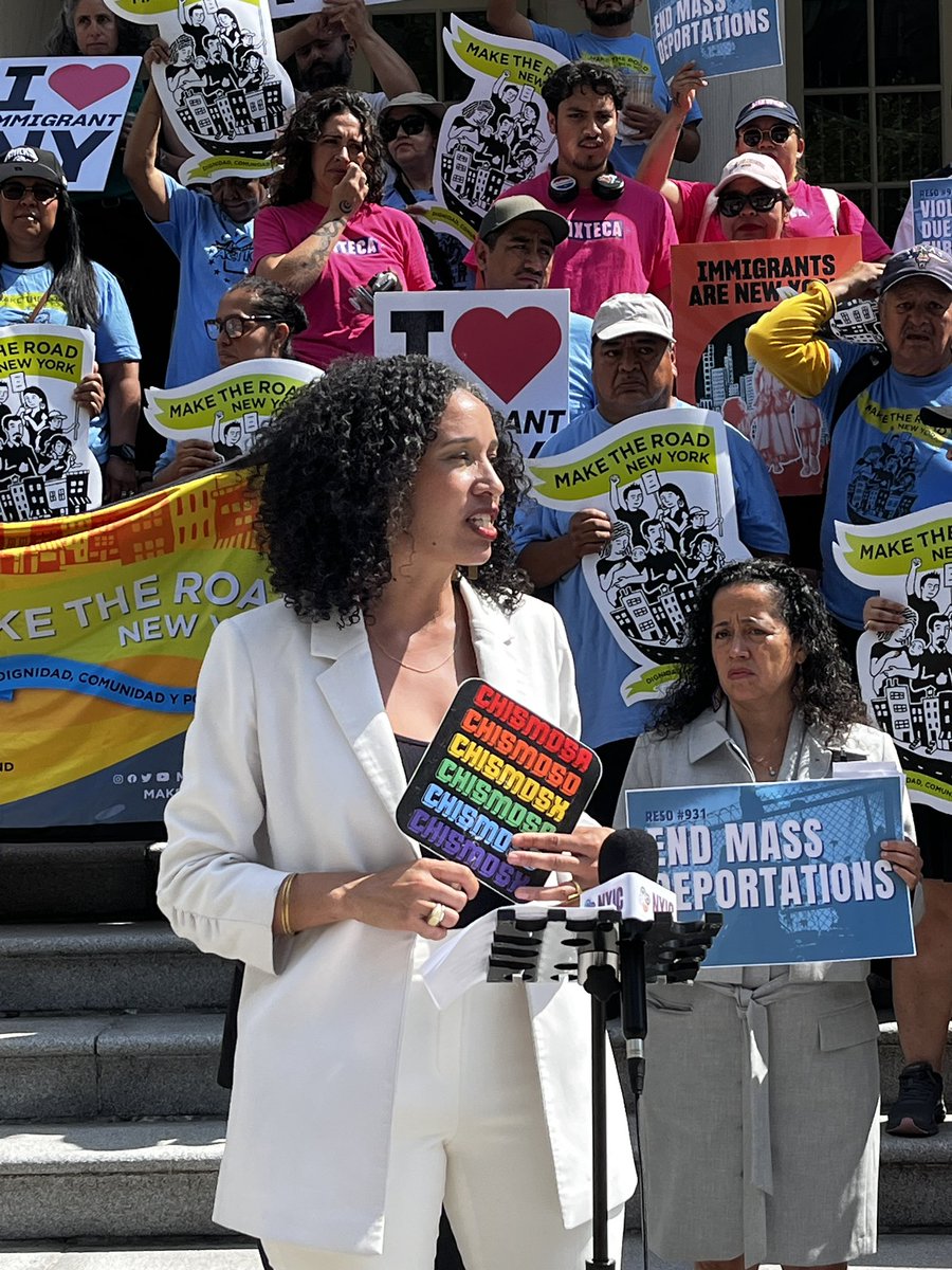 New York Immigration Coalition (NYIC) (@thenyic) on Twitter photo 🚨We are at the City Hall steps with <a href="/CMSandyNurse/">Council Member Sandy Nurse</a> and allies, where NYC Council is voting on Reso 931—the FIRST resolution formally condemning Trump’s cruel immigration agenda. This is part of the growing resistance to his illegal deportation machine. 🚨We are at the City Hall steps with <a href="/CMSandyNurse/">Council Member Sandy Nurse</a> and allies, where NYC Council is voting on Reso 931—the FIRST resolution formally condemning Trump’s cruel immigration agenda. This is part of the growing resistance to his illegal deportation machine.