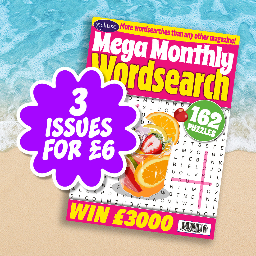 🧩 Enjoy 3 issues for just £6 - over 150 puzzles to keep your summer sharp and fun! 🌞

Mega Monthly Wordsearch is packed with word searches, crosswords and brain teasers that’ll keep you entertained all season long.

Subscribe here: bit.ly/45ORE77