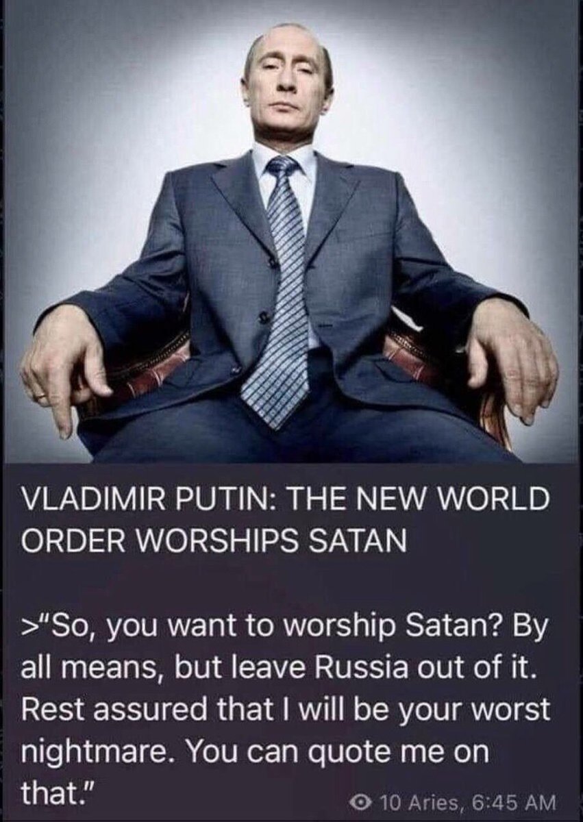 Acdoc88's tweet photo. #RootinForPutin
America + Russia = The New Muslim World Order Shitting themselves! https://t.co/3tF17RoTDS