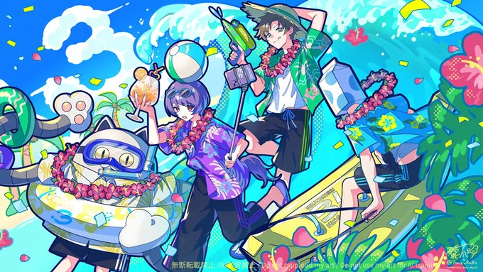 【お知らせ】 #成人男性三人組三周年 の記念キービジュアルとグッズ用の立ち絵イラストを担当いたしました! 3周年おめでとうございます! これからもビックウェーブを巻き起こすせいだんさんを応援しております!