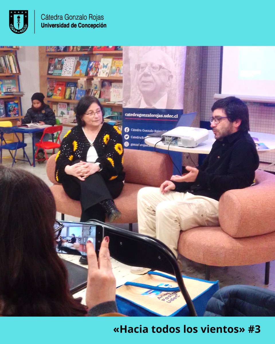 Nuestra tercera tertulia “Hacia todos los vientos”, con Damsi Figueroa Verdugo y Noelia Figueroa Burdiles, almas de Amukán Editorial, y Darwin Rodríguez Suazo, representando a Al Aire Libro. Poesía y procesos editoriales: diálogo fecundo.