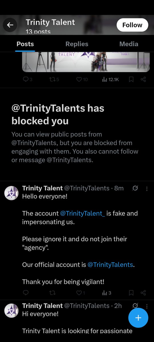 Trinity Talent tweet media