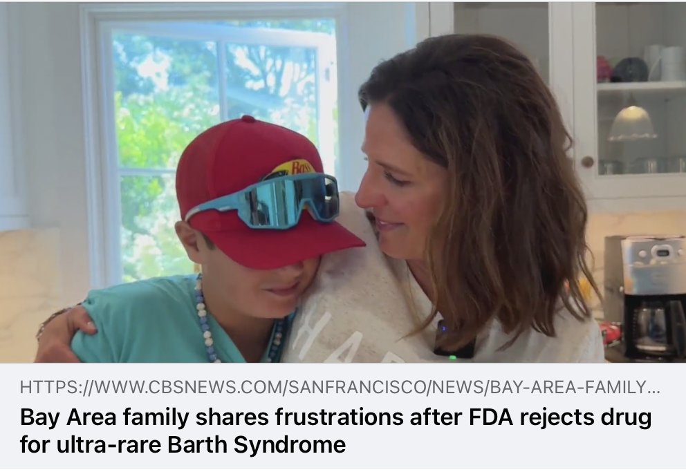 The Branagh family continues to advocate for access to elamipretide. Watch and share their story, featured on CBS News Bay Area, to see why this decision matters so much to families living with Barth syndrome.

Link to story: bit.ly/40xV4Ya