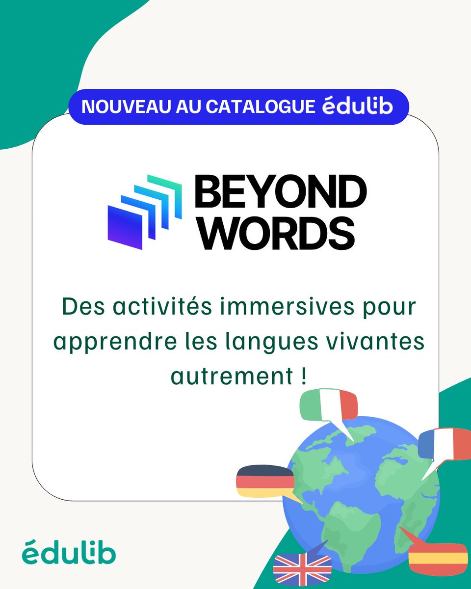 EdulibFR's tweet photo. 🌍 Nouveau chez Edulib : Beyond Words, immersion VR pour apprendre 8 langues 🇩🇪🇬🇧🇨🇳🇪🇸🇫🇷🇮🇹🇳🇱🇵🇹

🎯 +3 000 scénarios interactifs du niveau A1 à C1

🎥 Découvre l’expérience → https://t.co/J1dNcSv7ij
📘 Catalogue → https://t.co/DkM4bJr6KQ
#EdTech #LanguesVivantes #VR https://t.co/W6Y3dEzwqm
