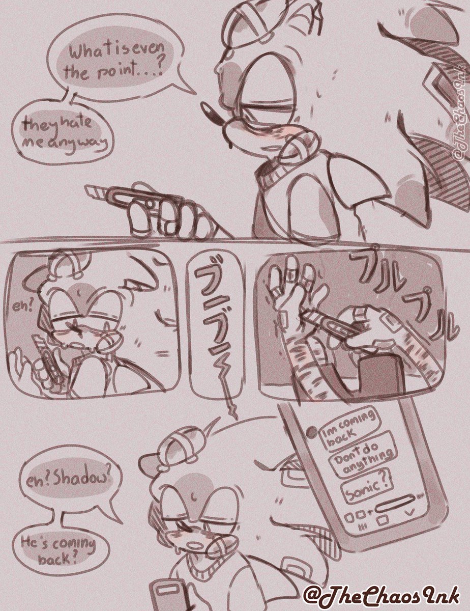 TheChaosInk's tweet photo. Okay sooo I made comic ! 
Its part 1 of 6 page comic ˙ᵕ˙

#SonicTheHedgehog #ShadowTheHedgehog #sonadow #shadonic https://t.co/b9ipiXcT7r