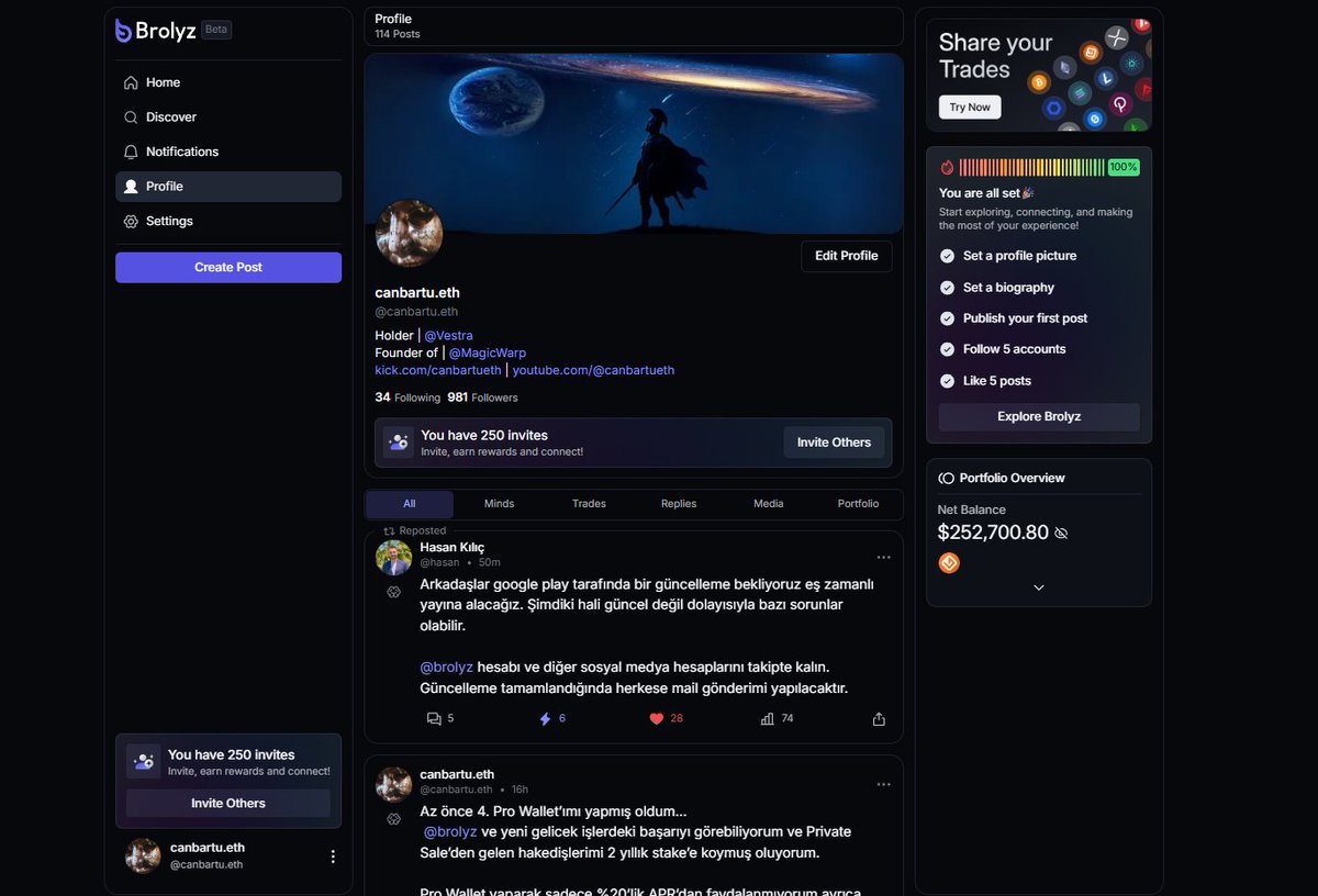 Toplamda $400 Çekiliş 💸

Kazanan toplam 5 kişi ve kişi başı 10.000 $VSTR kazanıcak. <a href="/BrolyzFi/">Brolyz</a> app öncesi son fırsat...

Beni ve <a href="/BrolyzFi/">Brolyz</a> takip et 💜 Bu twite like &amp; Rt bırak.

<a href="/BrolyzFi/">Brolyz</a> kayıt ol profilini tamamla ve yoruma kullanıcı adını bırak.

Link:brolyz.com/?invitation=R7…