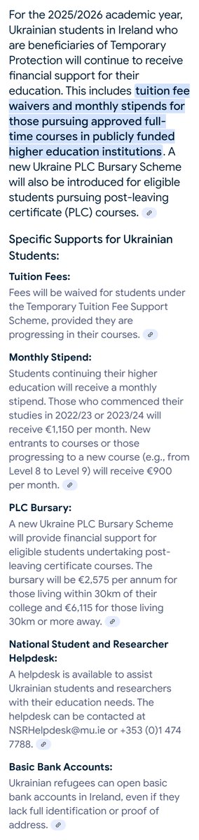 So Third level Students will be paying €3k Tuition fees next year but of course there's a few Caveats if you are a 🇺🇦 Student. Lots of Free Goodies,even a €1,150 stipend PM,they even get 2 open Bank Accounts with NO ID or POA. Isn't it a Marvelous country if you're a 🇺🇦 Chancer
