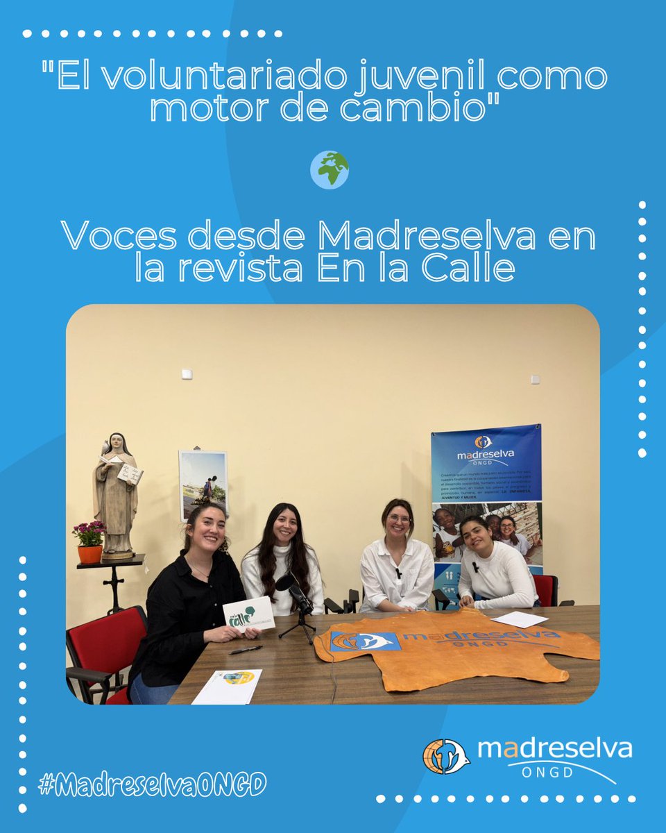 📣 ¡Estamos en la revista En la Calle!
En su edición n.º 62, compartimos el testimonio de cuatro jóvenes voluntarias de Madreselva que vivieron una experiencia transformadora 🌎💛

📰 Mira el reportaje completo aquí

youtube.com/watch?v=q_-L5i…