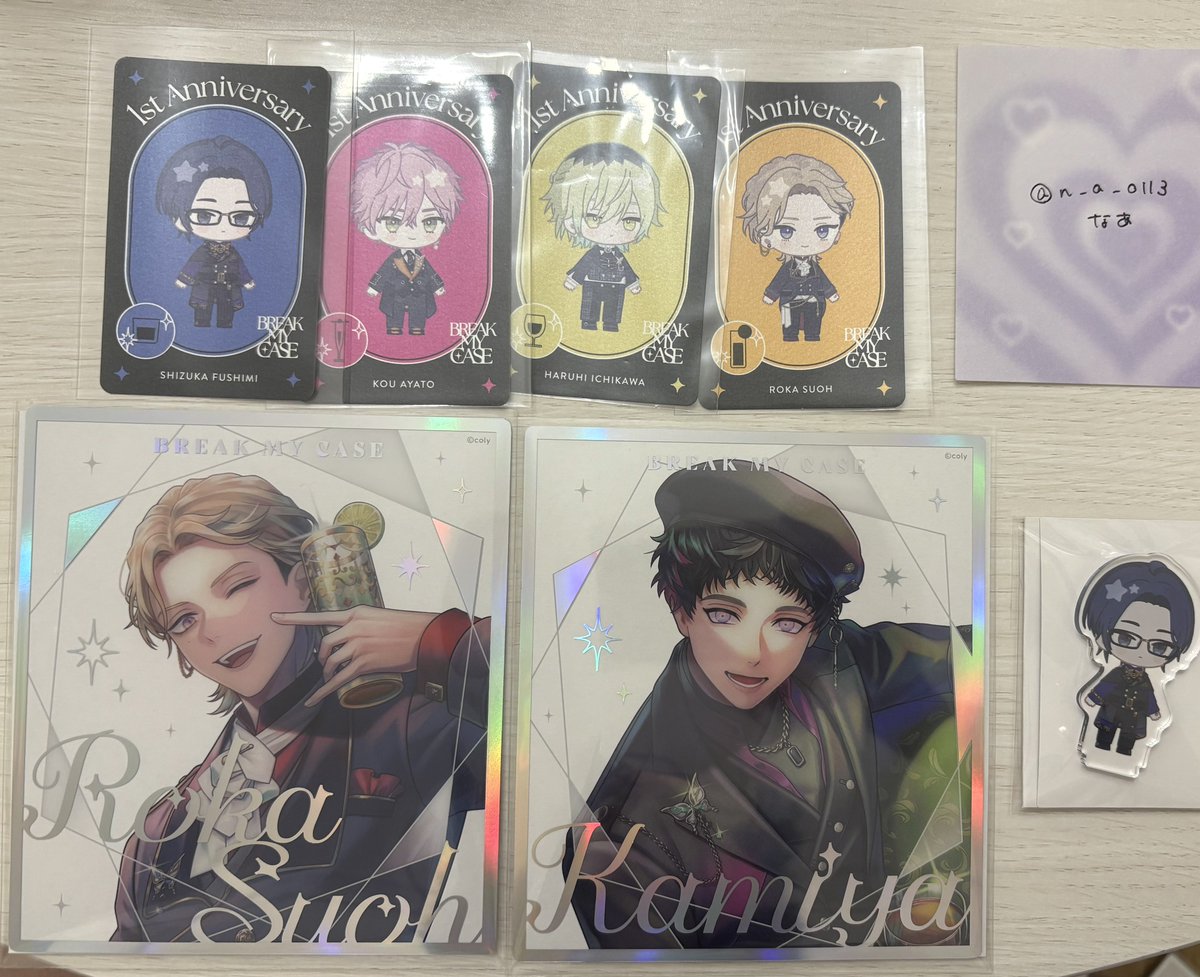 【交換･譲渡】
ブレマイ ブレイクマイケース 1st Anniversary Store アニバストア 色紙 アクスタ 特典

譲】
特典(後半)…節見､綾戸、壱川、須王
色紙…神家、須王
アクスタ…節見

求】
同異種 麻波&gt;環野or定価

郵送希望
迷子無くしたいので同異種何でも検討します❢❢
お気軽にお声掛けください。
