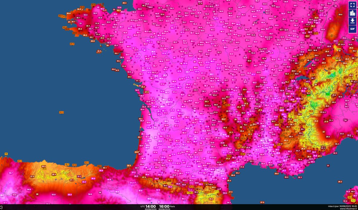 SergeZaka's tweet image. Nous entrons dans le cœur de l’évènement avec, comme anticipé depuis trois jours, l’activation d’une vigilance ROUGE — Paris et sa région sont concernés.
La France s’apprête à vivre l’une des journées les plus chaudes jamais enregistrées.
Les insultes, elles, n’auront pas réussi…