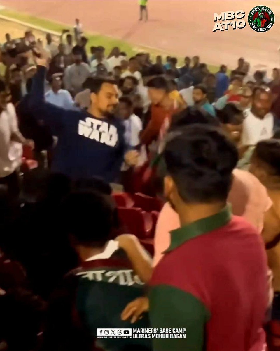 You know the tifo. You know the day.
We never forget. We never forgive.

Just a painting that hit harder than anything they hurled.

#MBCat10 #UltrasMohunBagan #MarinersBaseCamp #joymohunbagan