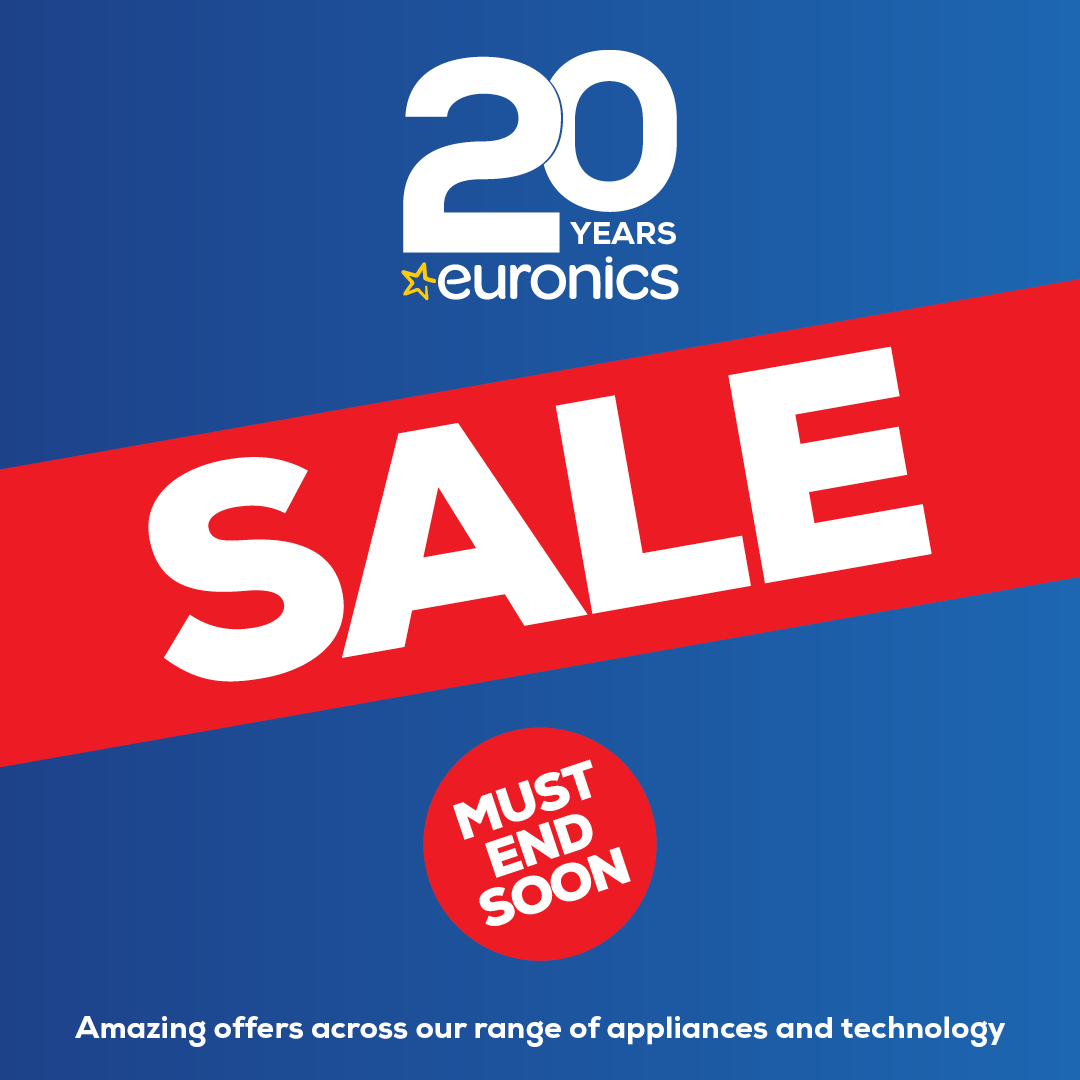 ⏳ FINAL HOURS! ⏳
Our BIGGEST EVER SALE is nearly over 🎉
Last chance to grab unbeatable deals on:
📺 TVs
🧊 Fridge Freezers
💻 Laptops &amp; more!

Ends VERY soon! Shop now → Euronics.ie
#EuronicsIreland #FinalHours #20YearsOfEuronics #SaleEndsSoon #ShopLocal