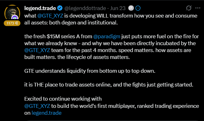 Alpha today ✍️

<a href="/legenddottrade/">legend.trade</a>  
Mint Price: TBA 
Supply: TBA
Mint date: TBA 

Wacthlist this next HYPE 
About legenddottrade   

They will plan to launch NFT collection on MegaETH and utility "10% reduced fees on legend and gte", for supply, price and mint date TBA ( Next