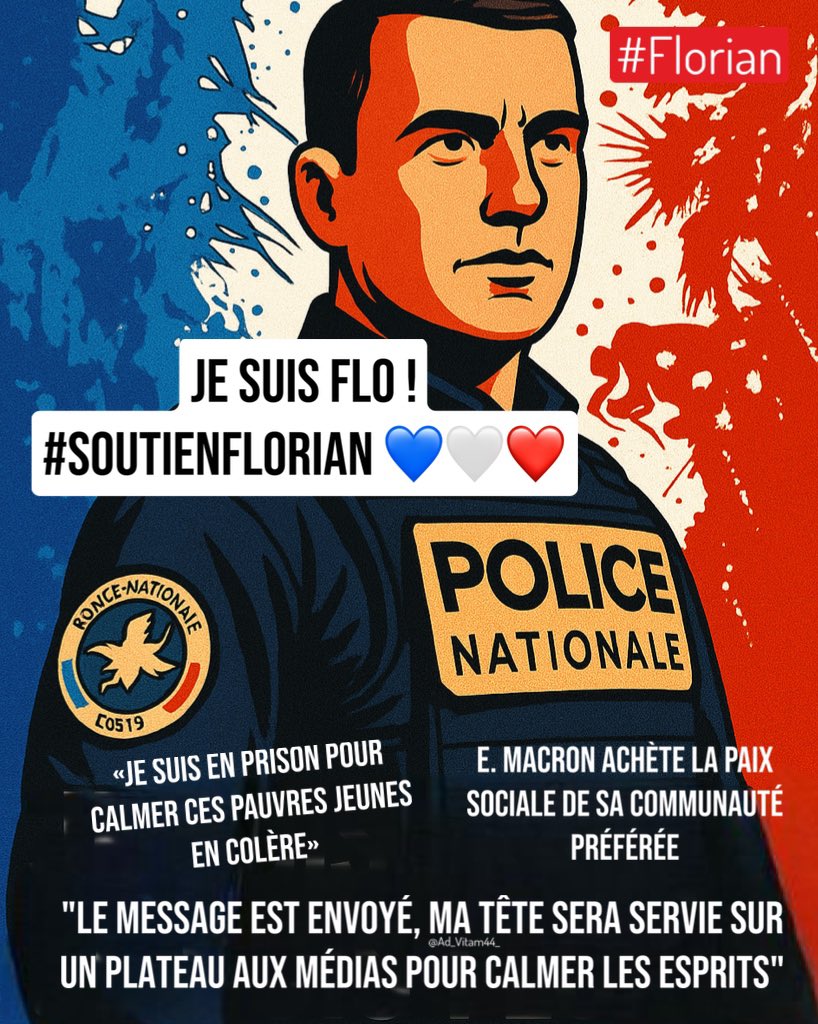 Ad_Vitam44_'s tweet photo. #JesuisFlo💪
#SoutientFlorian 👮
#soutienFDO 💙🤍❤️ https://t.co/RfWDmB70Hx