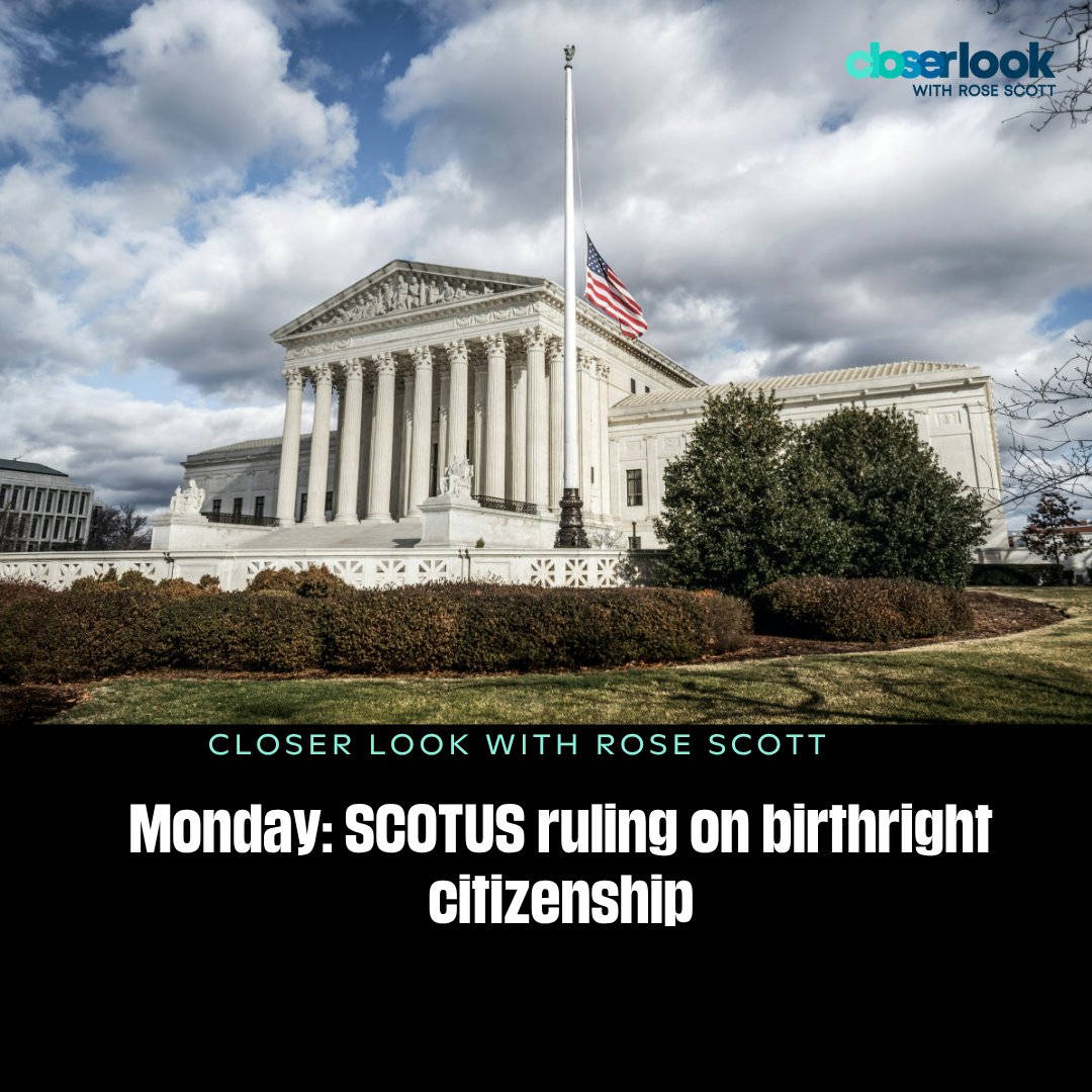On today's Closer Look with Rose Scott: We hear from two constitutional law experts who unpack the Supreme Court’s recent ruling on birthright citizenship. Listen at 12pm &amp; 8pm EST on <a href="/wabenews/">WABE News</a> &amp; WABE.org <a href="/waberosescott/">Rose Scott</a>