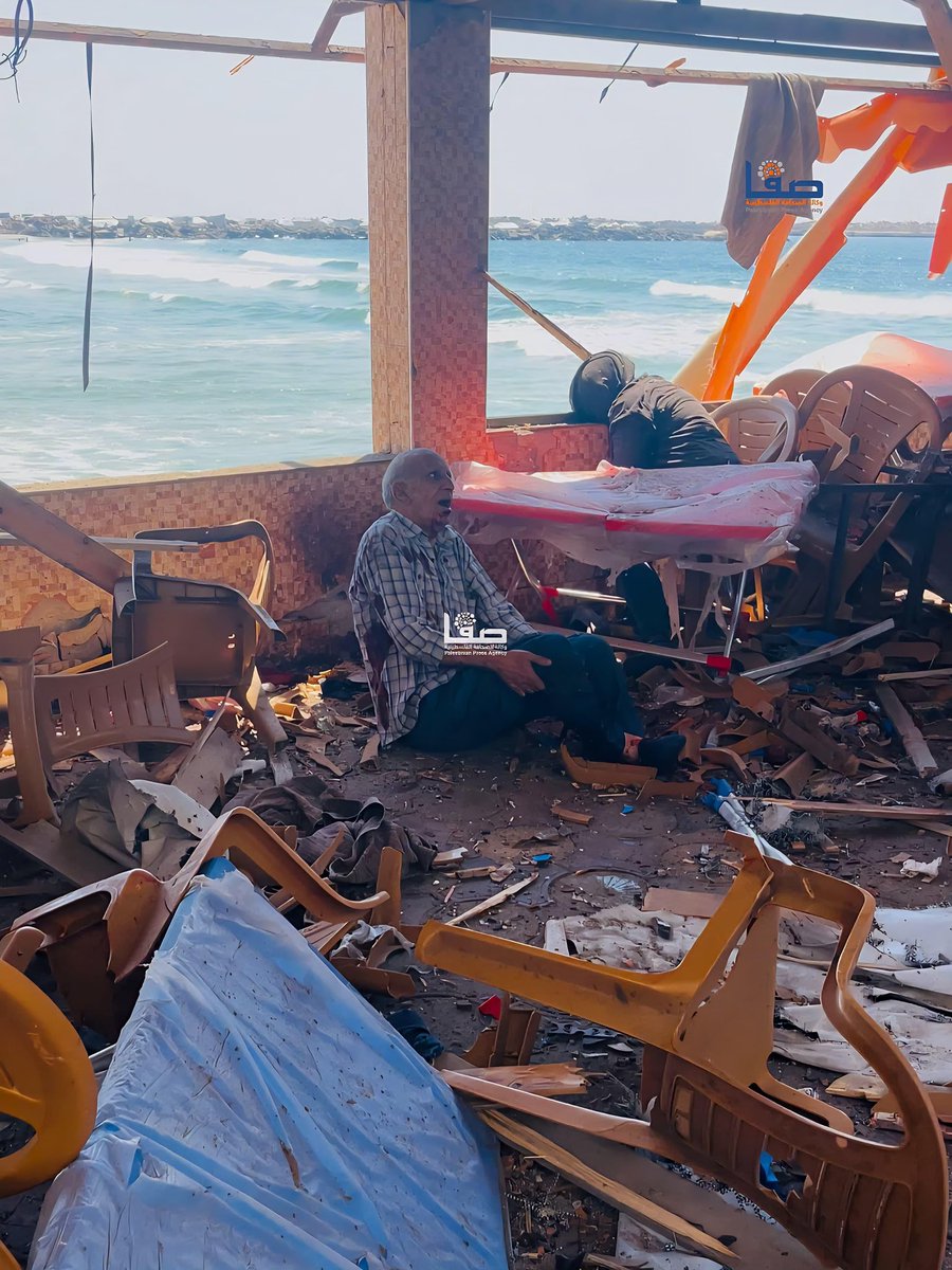 Elderly couple wanted to have a break from the relentless Israeli bombing of Gaza.. They went to spent some time on the beach, but Israeli missile KILLED the old lady and wounded her old husband!