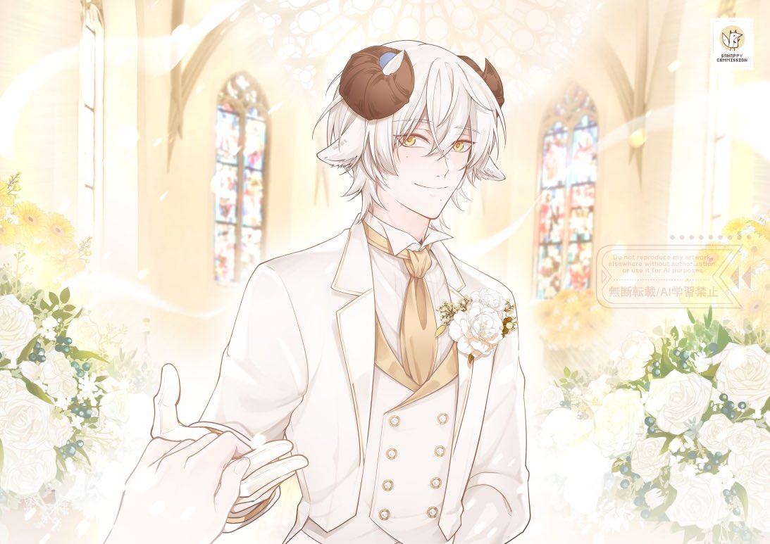 Truffol's tweet photo. JUNE BRIDE  🐏🤍⛪️

Art by @/SAHAPPY__ 
Cms for me
#BaabelArt 
#BaabelLamb https://t.co/NNEH2lnA7I