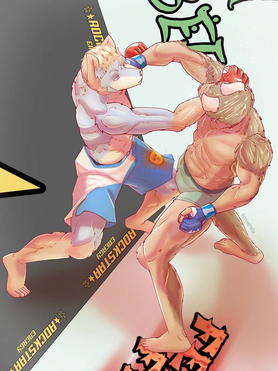 🥊NEW DRAW🥊

Nicolino with a clean counter agaisnt his opponent!

#furry #furryfight