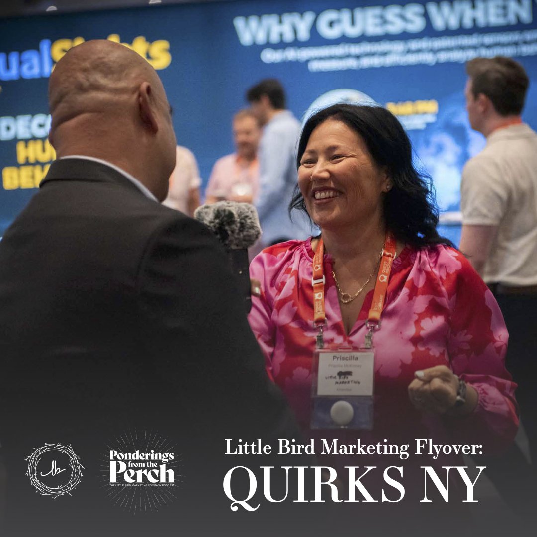 Little Bird Marketing (@littlebirdmktg) on Twitter photo One of <a href="/LittleBirdMomma/">Priscilla McKinney - LinkedIn Influencer</a>'s biggest episodes ever⦠LITERALLY. On this episode of Ponderings from the Perch, hear from the experts in the fields of market research and AI/data science in her <a href="/QuirksMR/">Quirk's Media #MRX</a> NY Conference Flyover:
hubs.la/Q03bVG6K0
#littlebirdmarketing #datainsights One of <a href="/LittleBirdMomma/">Priscilla McKinney - LinkedIn Influencer</a>'s biggest episodes ever⦠LITERALLY. On this episode of Ponderings from the Perch, hear from the experts in the fields of market research and AI/data science in her <a href="/QuirksMR/">Quirk's Media #MRX</a> NY Conference Flyover:
hubs.la/Q03bVG6K0
#littlebirdmarketing #datainsights