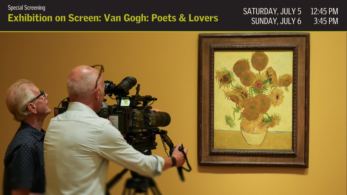 🎨EXHIBITION ON SCREEN: VAN GOGH: POETS &amp; LOVERS🖌️

Explore the passion that drove one of the world’s most beloved artists to change art forever.

📅Screening: 
Saturday July 5 at 12:45 PM
Sunday July 6 at 3:45 PM
